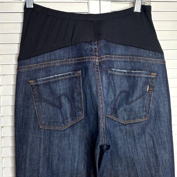 Citizens of Humanity Faye Maternity Bootcut Jeans Belly Panel 28 Hemmed 27 1/4" - Picture 5 of 9